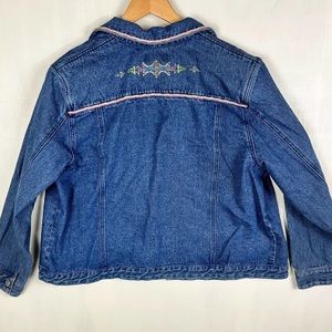Pendleton Jean Jacket Beaded western button down blue vintage cowgirl